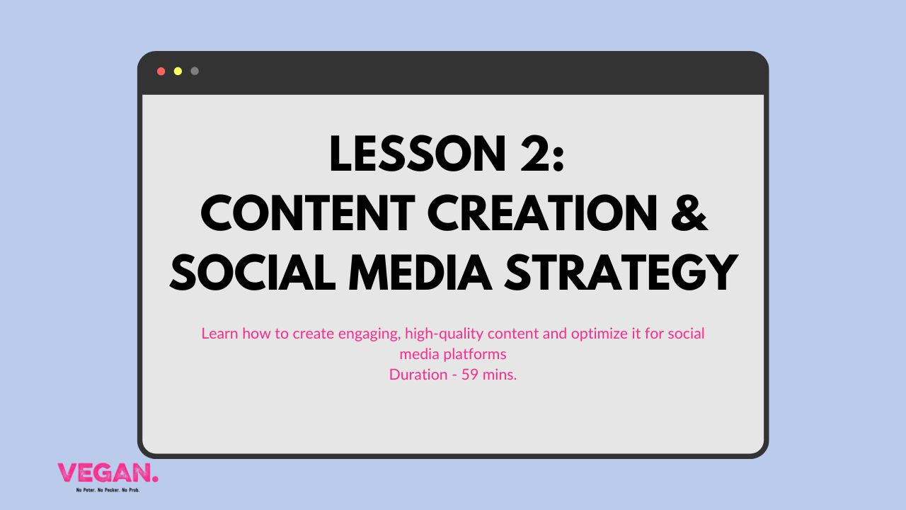 Lesson 2: Content Creation & Social Media Strategy